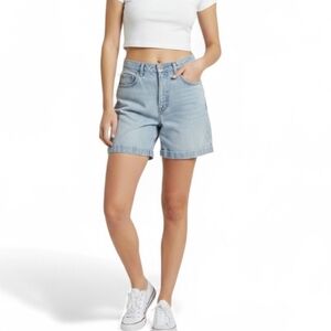 Gitano Vintage High Rise Light Wash Denim Shorts